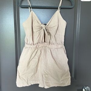 One Clothing Light Tan Romper